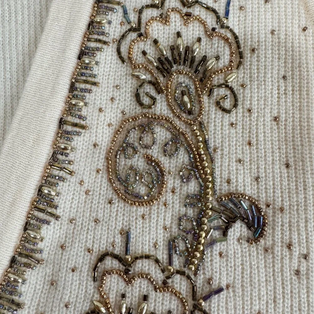 Vintage MARISA CHRISTINA COLLECTION Beaded Angora Blend Sweater Vest - Picture 6 of 10